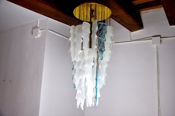 Italian Murano Glass Ceiling Lamp by Albano Poli for Poliarte, 1970s-EJE-892777