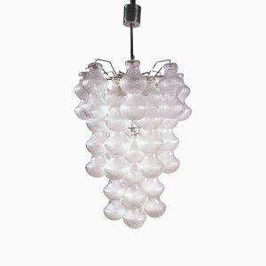 Italian Murano Glass & Chrome Chandelier by Napoleone Martinuzzi for Seguso, 1960s-DEK-1139683