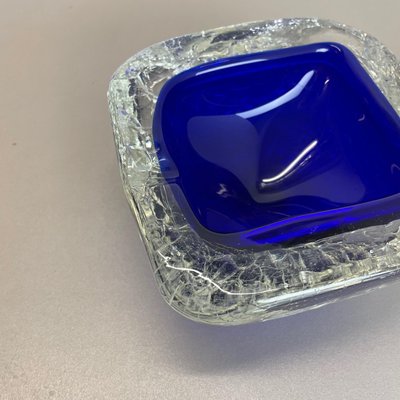 Italian Murano Glass Crack Structure Bowl Shells Ashtray, 1970s, Set of 2-QZ-1091372