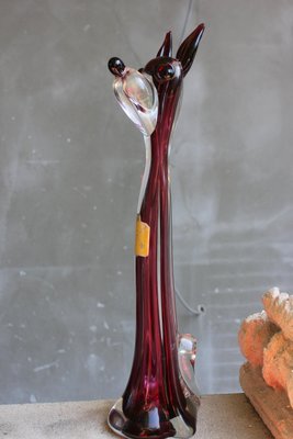 Italian Murano Glass Dog Sculpture by Fratelli Toso, 1970s-UWJ-1438052