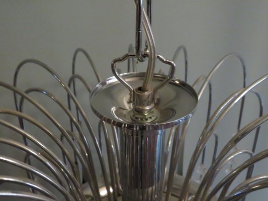 Italian Murano Glass Drop Waterfall Chandelier, 1960s-UKG-1430733