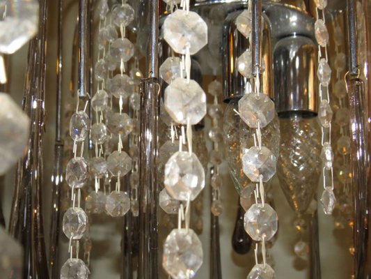 Italian Murano Glass Drop Waterfall Chandelier, 1960s-UKG-1430733