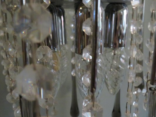 Italian Murano Glass Drop Waterfall Chandelier, 1960s-UKG-1430733