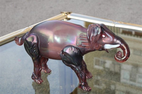 Italian Murano Glass Elephant, 1930s-EH-823741