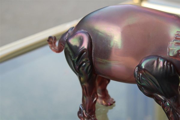 Italian Murano Glass Elephant, 1930s-EH-823741