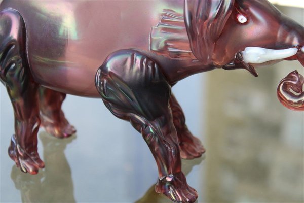 Italian Murano Glass Elephant, 1930s-EH-823741