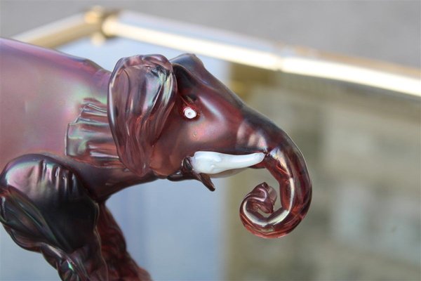 Italian Murano Glass Elephant, 1930s-EH-823741