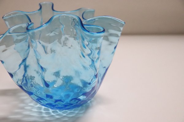 Italian Murano Glass Handkerchief Vase, 1950s-DCO-1173605