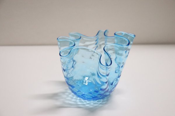 Italian Murano Glass Handkerchief Vase, 1950s-DCO-1173605