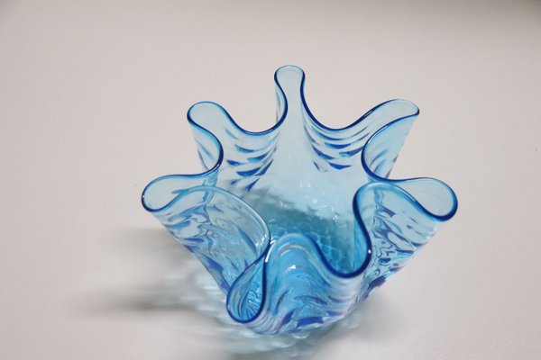 Italian Murano Glass Handkerchief Vase, 1950s-DCO-1173605