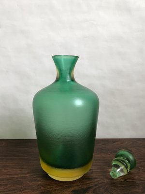 Italian Murano Glass Incisi Bottle from Venini, 2004-CC-868637