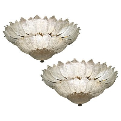 Italian Murano Glass Leaf Chandelier-MBH-1031996