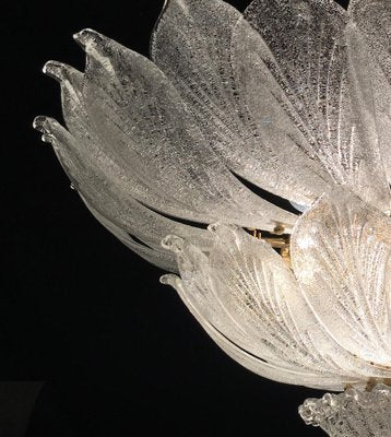 Italian Murano Glass Leaf Chandelier-MBH-1031996