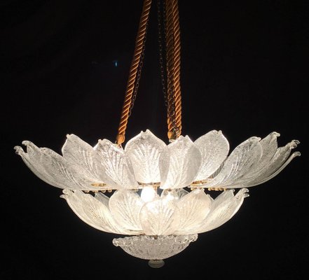 Italian Murano Glass Leaf Chandelier-MBH-1031996