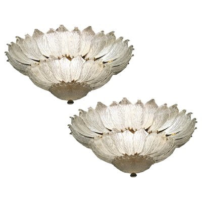 Italian Murano Glass Leave Flush Mount Chandelier-MBH-1031717