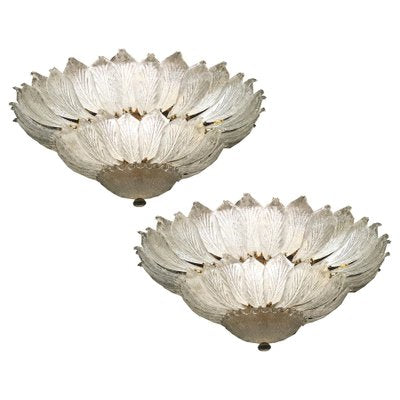 Italian Murano Glass Leave Flush Mount Chandelier-MBH-1031822