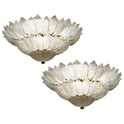 Italian Murano Glass Leave Flush Mount Chandelier-MBH-1031724