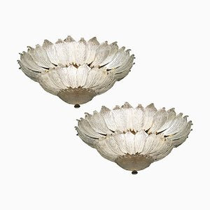 Italian Murano Glass Leave Flush Mount Chandelier-MBH-1031822