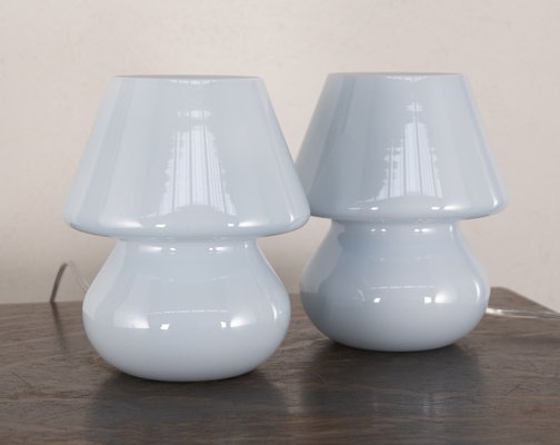 Italian Murano Glass Mushroom Lamps, 1990s, Set of 2-MPO-1794127