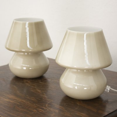 Italian Murano Glass Mushroom Lamps, 1990s, Set of 2-MPO-1794145