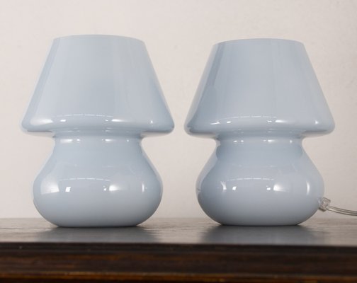 Italian Murano Glass Mushroom Lamps, 1990s, Set of 2-MPO-1794127