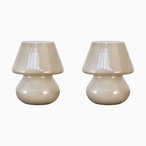 Italian Murano Glass Mushroom Lamps, 1990s, Set of 2-MPO-1794145