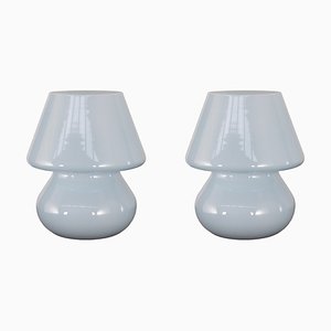 Italian Murano Glass Mushroom Lamps, 1990s, Set of 2-MPO-1794127