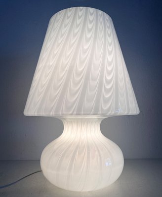 Italian Murano Glass Mushroom Table Lamp with Swirl Art Glass, 1970s-VNE-1279386