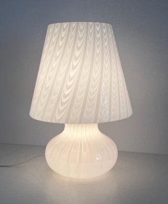 Italian Murano Glass Mushroom Table Lamp with Swirl Art Glass, 1970s-VNE-1279386