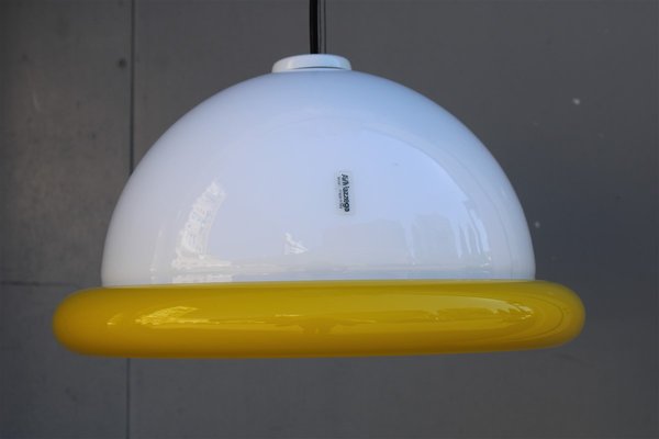 Italian Murano Glass Pendant Lamp in the style of Sottsass for Mazzega, 1970-EH-1416846