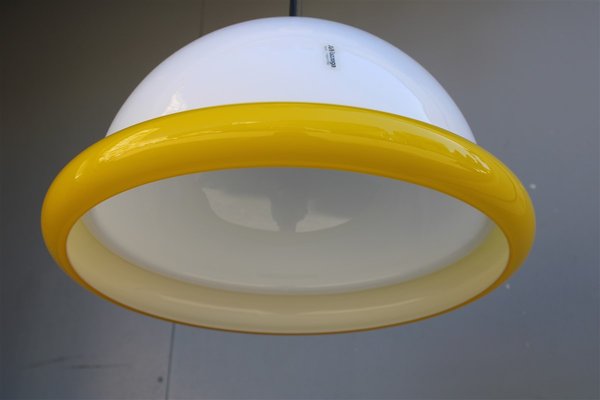 Italian Murano Glass Pendant Lamp in the style of Sottsass for Mazzega, 1970-EH-1416846