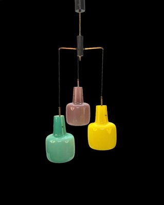 Italian Murano Glass Pendant Light from Stilnovo, 1950s-JDR-1125619