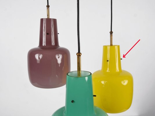 Italian Murano Glass Pendant Light from Stilnovo, 1950s-JDR-1125619