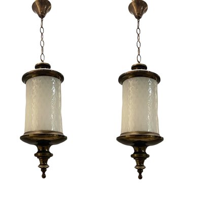 Italian Murano Glass Pendants Lights, Set of 2-JJC-1192432