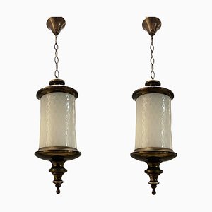 Italian Murano Glass Pendants Lights, Set of 2-JJC-1192432