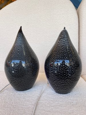 Italian Murano Glass Penguin Lamps, 1980s, Set of 2-FUE-1115899