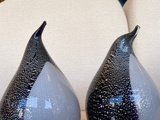 Italian Murano Glass Penguin Lamps, 1980s, Set of 2-FUE-1115899