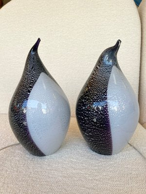 Italian Murano Glass Penguin Lamps, 1980s, Set of 2-FUE-1115899