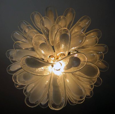 Italian Murano Glass Petal Chandeliers, Set of 2-OVO-1235232