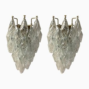 Italian Murano Glass Polygon Sconces, Set of 2-JJC-1299989