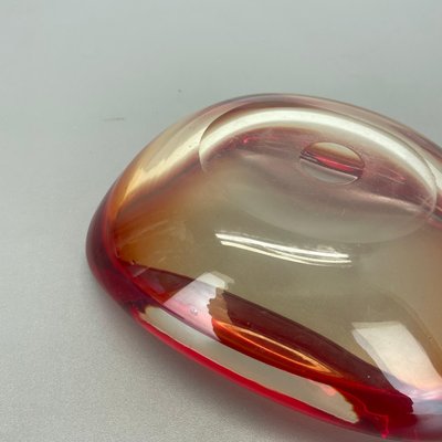 Italian Murano Glass Red-Yellow Bowl, 1970s-QZ-1814026