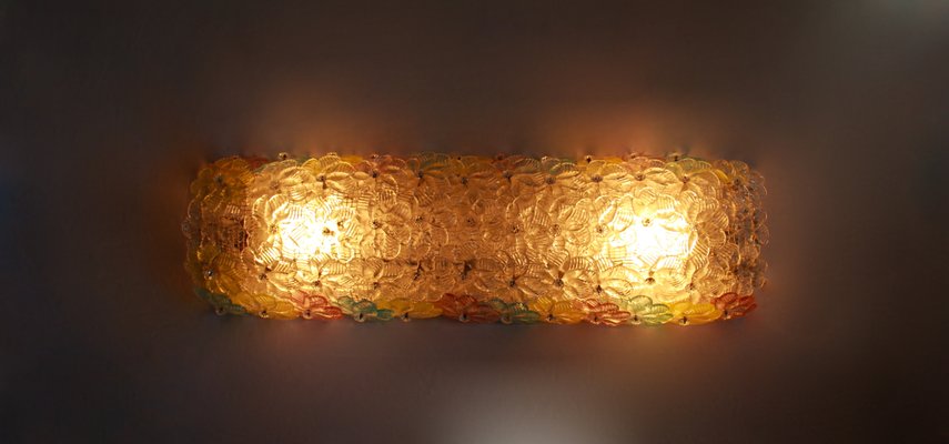 Italian Murano Glass Rosine Sconce, 1950s-HUY-862133