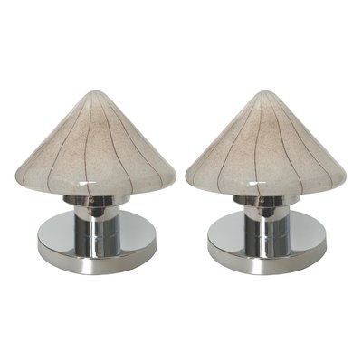 Italian Murano Glass Table Lamps, 1970s, Set of 2-TPE-1134192