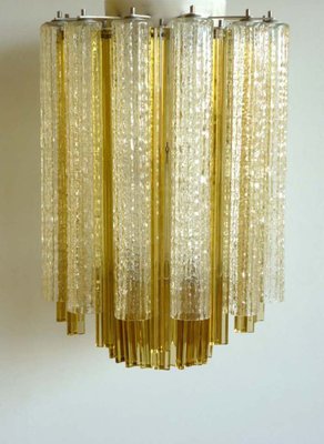 Italian Murano Glass Trilobi Ceiling Lamps from Venini, 1960s, Set of 2-KGD-768913