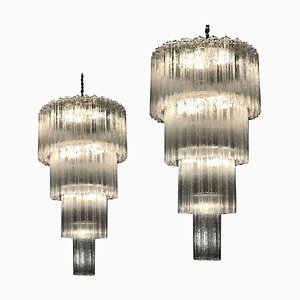 Italian Murano Glass Tronchi Chandeliers, Set of 2-MBH-1032544