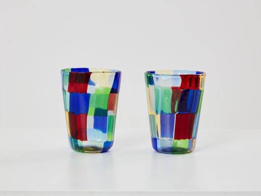 Italian Murano Glass Tumblers, 1980s, Set of 6-YJA-1763612