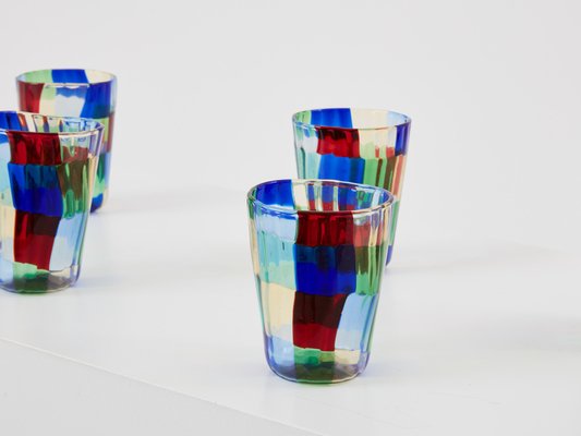 Italian Murano Glass Tumblers, 1980s, Set of 6-YJA-1763612