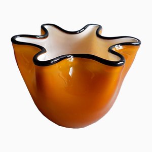 Italian Murano Glass Vase with Wavy Rim, 1950s-WK-776532