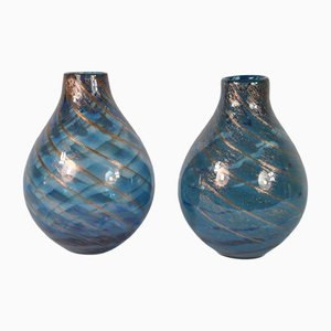 Italian Murano Glass Vases by Fratelli Toso, 1960s, Set of 2-WFB-1272966