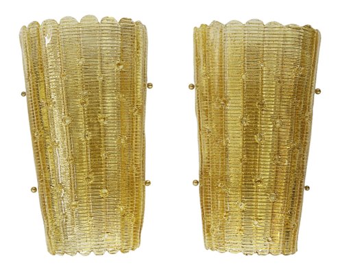 Italian Murano Glass Wall Lights, Set of 2-ZVH-1786797